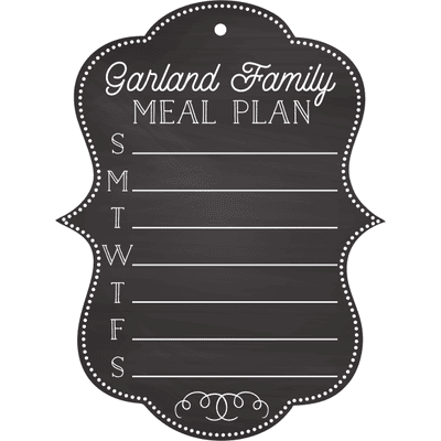 Fancy Personalized Meal Plan Chalkboard