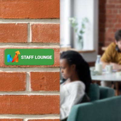 2"x6" Custom Plastic Sign, Full Color, Indoor/Outdoor (Horizontal) - alternate view