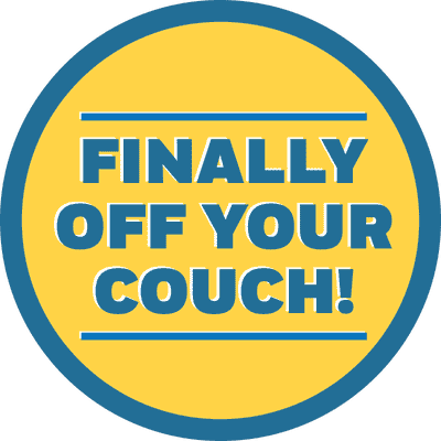 Finally Off Your Couch Business Reopening Floor Decal