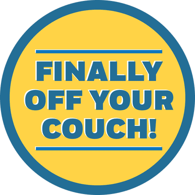 Finally Off Your Couch Business Reopening Floor Decal