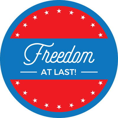 Freedom At Last Business Reopening Floor Decal