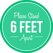 Please Stand 6 Feet Apart Business Reopening Floor Decal
