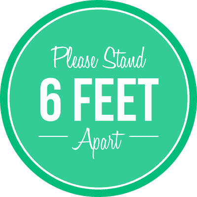 Please Stand 6 Feet Apart Business Reopening Floor Decal