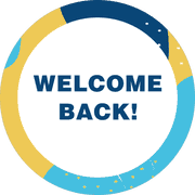 Welcome Back Aqua Set Business Reopening Floor Decal