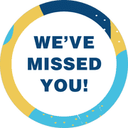 We've Missed You Aqua Set Business Reopening Floor Decal