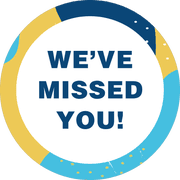 We've Missed You Aqua Set Business Reopening Floor Decal