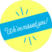 We've Missed You Script Set Business Reopening Floor Decal