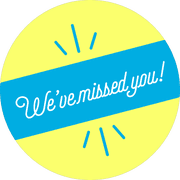 We've Missed You Script Set Business Reopening Floor Decal
