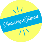 Please Keep 6 Feet Apart Script Set Business Reopening Floor Decal