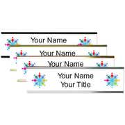 Double Logo Full Color 2" x 8" Wall Plate with Holder