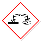 6" x 6" GHS Acid Corrosion Hazard Decal
