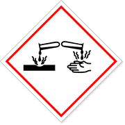 6" x 6" GHS Acid Corrosion Hazard Decal