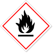 6" x 6" GHS Flammable Hazard Decal