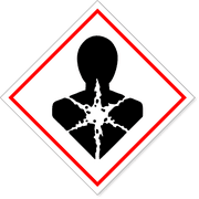 6" x 6" GHS Heart Light Health Hazard Decal