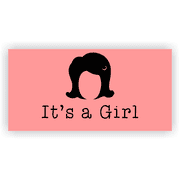 Its A Girl 2" x 4" Wig Banner 