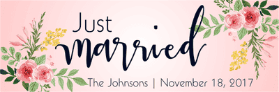 Just Married Bumper Sticker