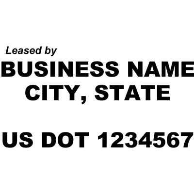 Leased By Truck Door Decal