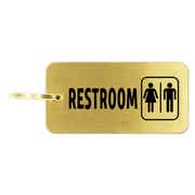 Men/Women Restroom Icon Brass Key Chain