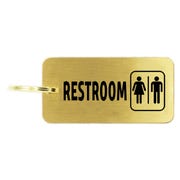 Men/Women Restroom Icon Brass Key Chain