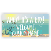 Nautical 3" x 6" Baby Shower Banner 