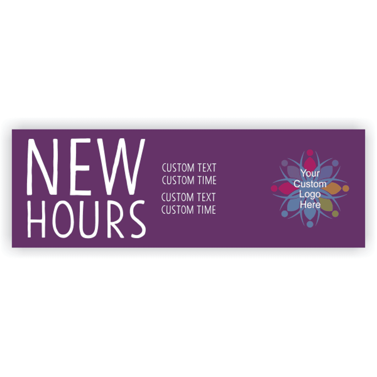 New Hours Banner - 2' x 6'