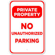 No Parking Private Property 18" x 12" Aluminum Sign 