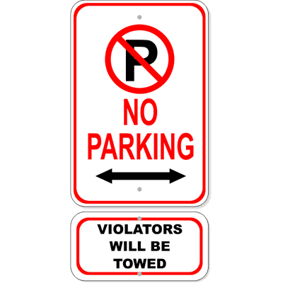 No Parking Sign Bundle