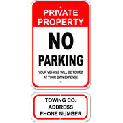 No Parking Tow Sign Bundle