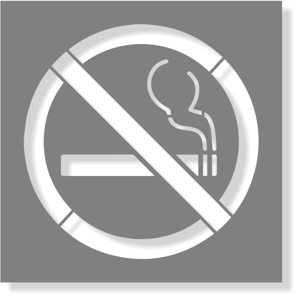 Choose Your Size No Smoking Stencil