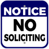 Notice No Soliciting Sign