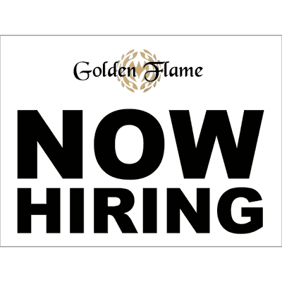 Now Hiring Logo Sign