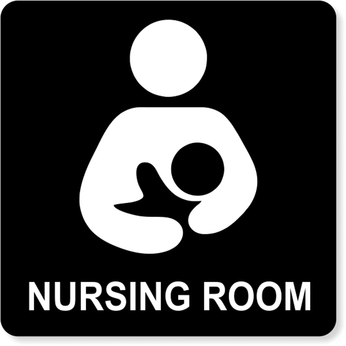 Nursing Room Icon Engraved Sign