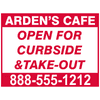 Custom Curbside and Takeout Yard Sign