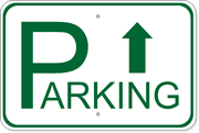 Parking Ahead 12" x 18" Aluminum Sign 
