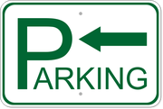 Parking Left 12" x 18" Aluminum Sign 