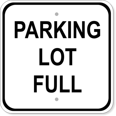 Parking Lot Full Aluminum Sign | 12" x 12"