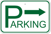 Parking Right 12" x 18" Aluminum Sign 