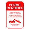 Permit Required Sign | 18" x 12"