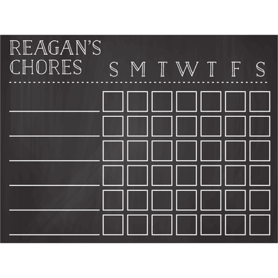 Personalized Chore Chart Chalkboard