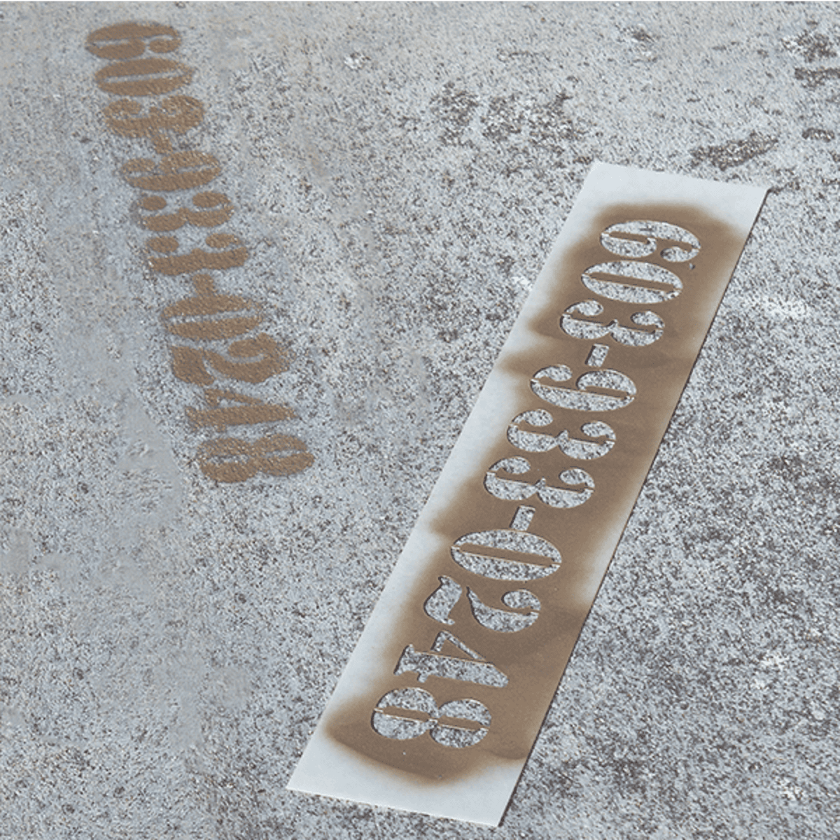 Phone Number Custom Stencil