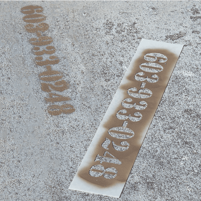 Phone Number Custom Stencil