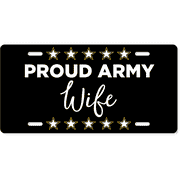 Proud Military Custom Front License Plate