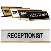 Receptionist 2" x 8" Desk Plate