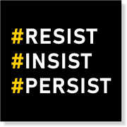 4" x 4" # Resist Bumper Sticker