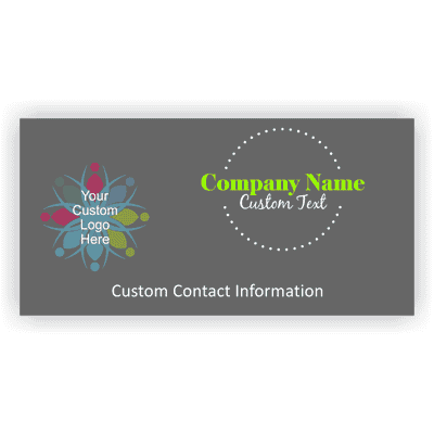 Round Dot Vinyl Banner with Logo | 3' x 6'