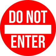 Round Do Not Enter Floor Decal