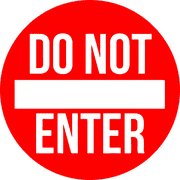 Round Do Not Enter Floor Decal