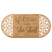 She Shed Fancy Vintage 6" x 12" Wooden Sign