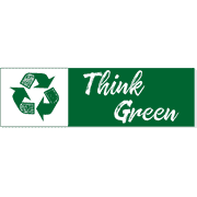 3" x 10 Think Green Recycle Decal
