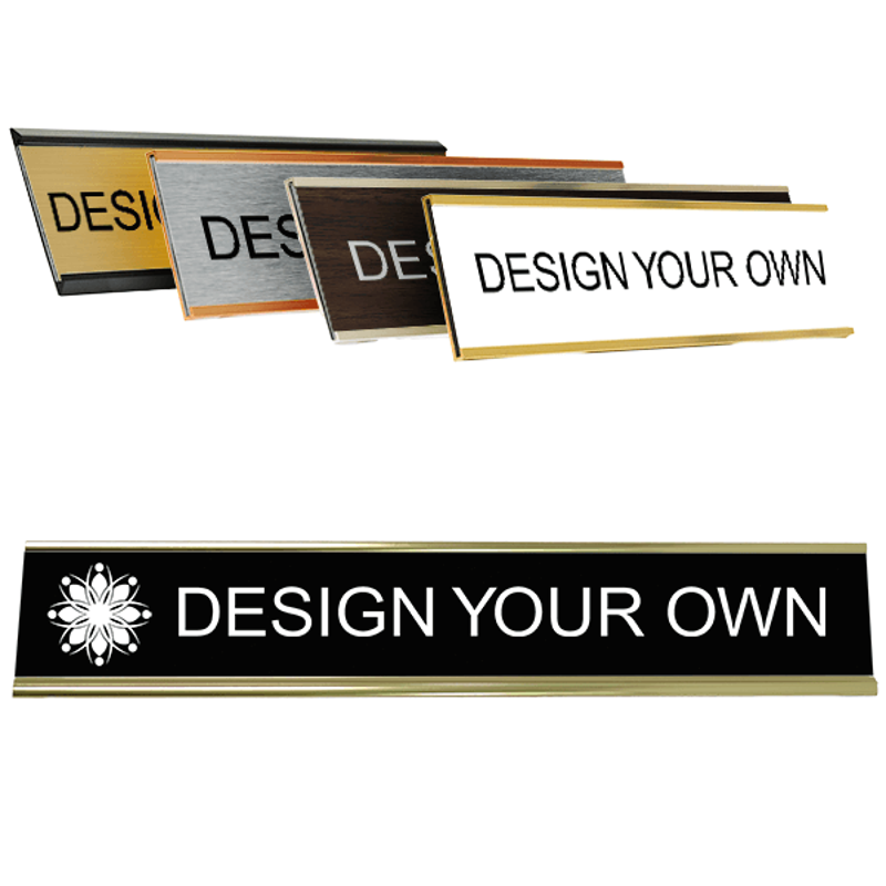 Traditional 2" x 12" Wall Nameplate - Engraved